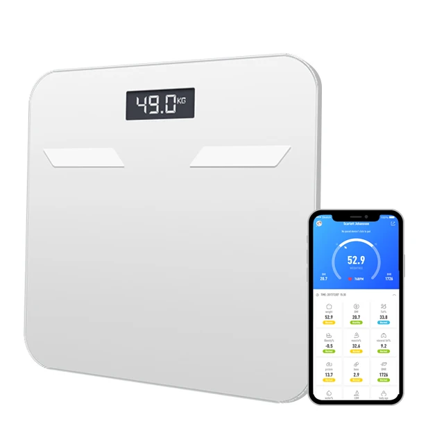 

cheapest price Digital bluetooth bathroom body composition analyzer 180KG smart scale