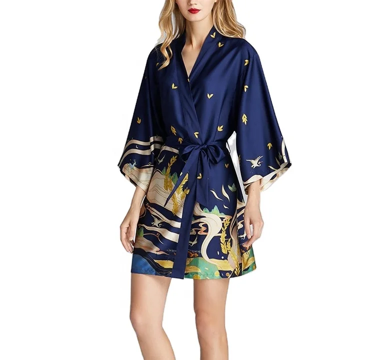 

Women onesie nightwear summer lounge wear silk satin V-neck dressing gowns pajamas women dresses, 2 colors in stock and multi colors can custom