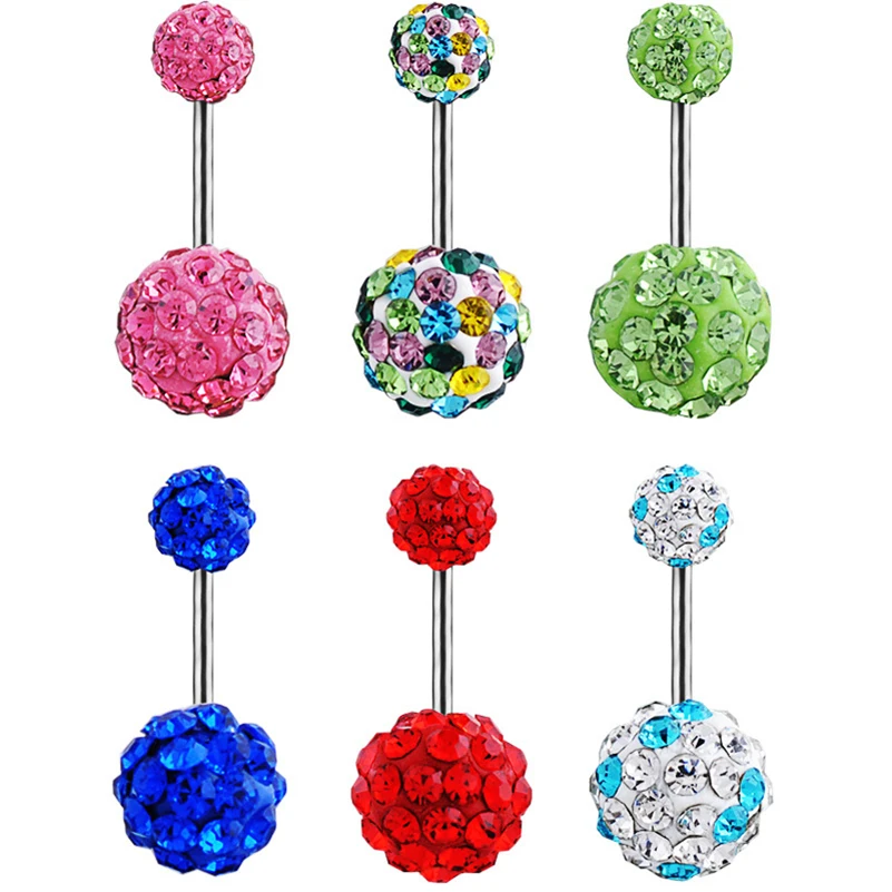 

Retail Small Sexy Charming Multi Crystal Bling Navel Belly Button Ring Woman Body Piercing Jewelry, Clear,pink,sky blue,multi,blue,red,yellow,black,purple