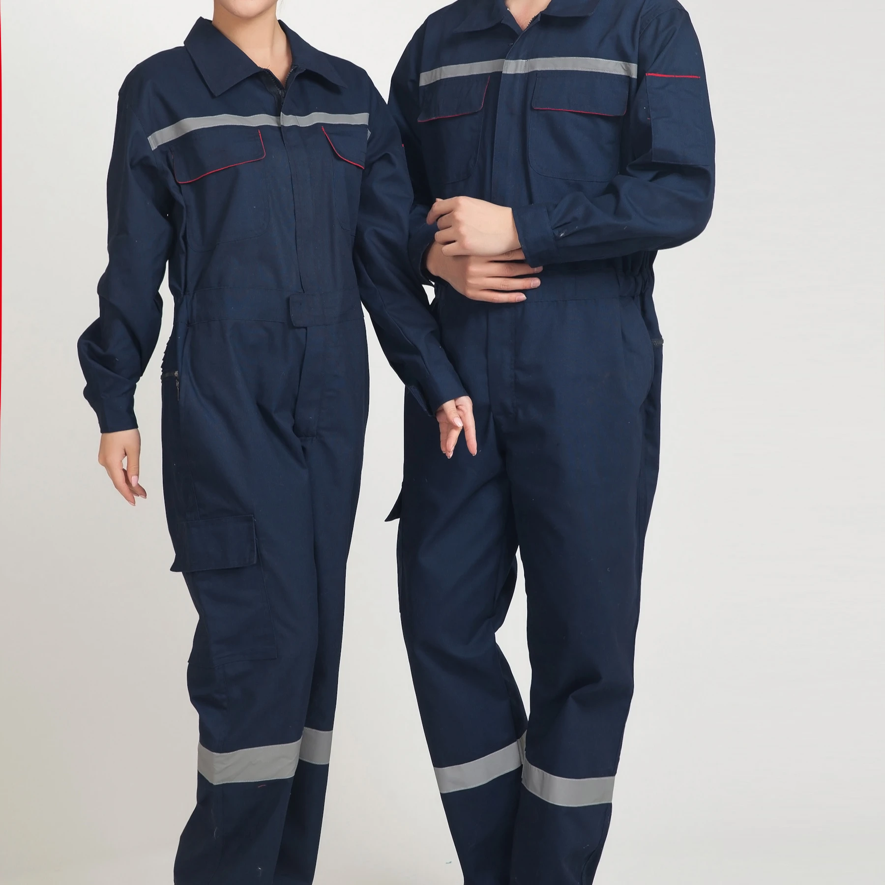 

Custom Safety Work Overalls WorkWear Cotton For Men With Reflective Tape work clothes, Choose the color according to your requirements