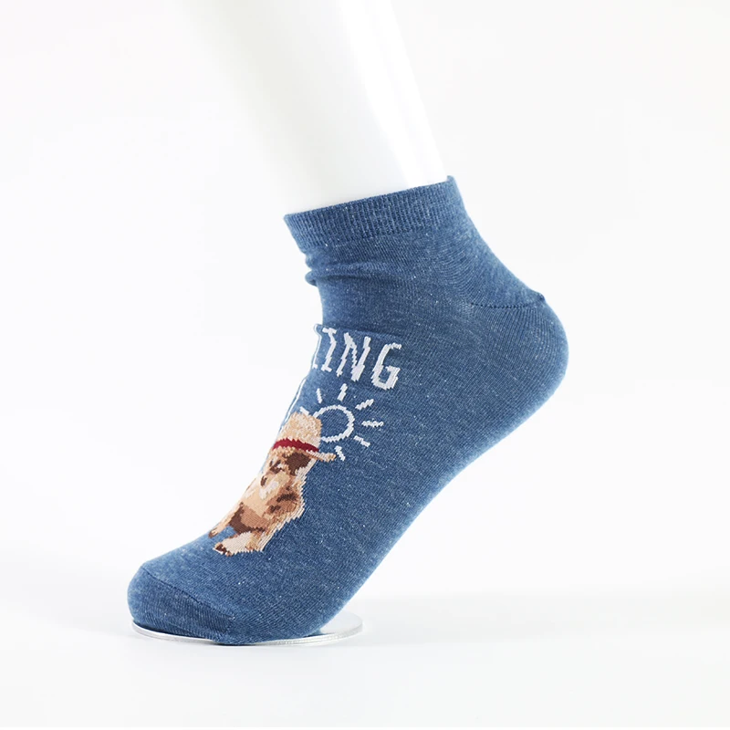 

Fashion Jacquard Cute Dog Fashion Cotton Korean Cartoon Tube Teen Socks, As pic