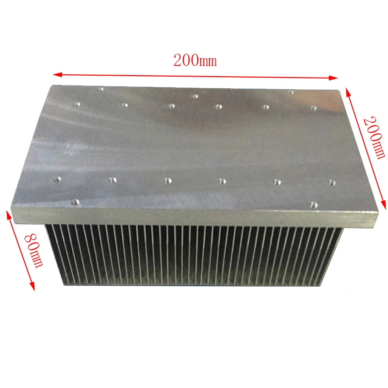 
Chinese high power stacked hollow sheet insert aluminum heatsink 500(W)*130(H)*400(L)mm 