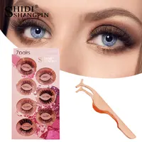 

1 Pair 100% Real 5D Mink Fur 25mm False Eyelashes Thick Long Cross Eye Lashes Extension 7 Styles eyelash set