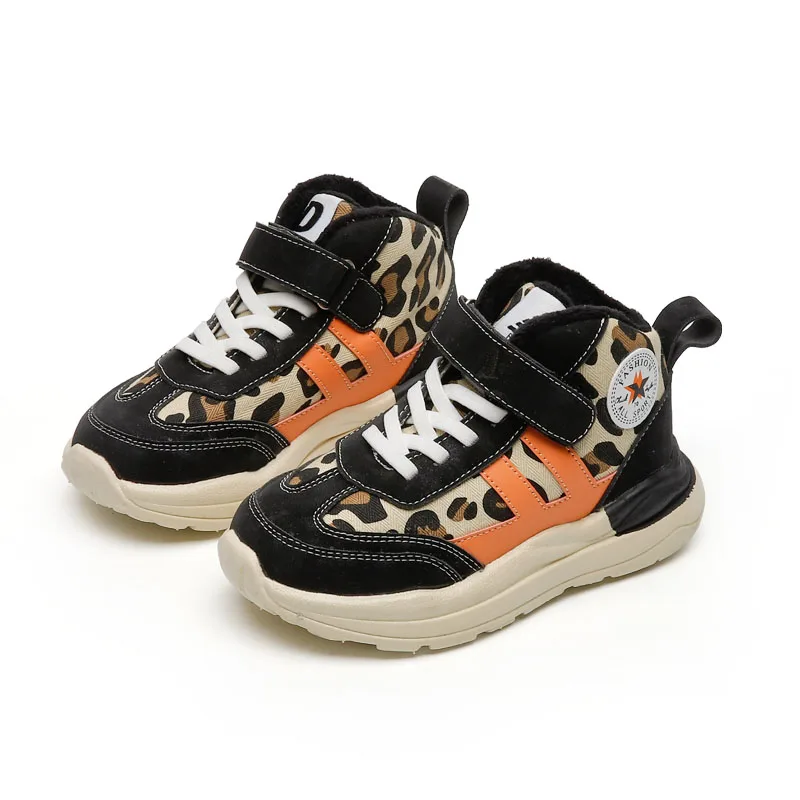 

Dropshipping 2022 children sneaker School Type Rubber Sole Kids Sport Shoes for Children winter shoes, Khaki, leopard, black