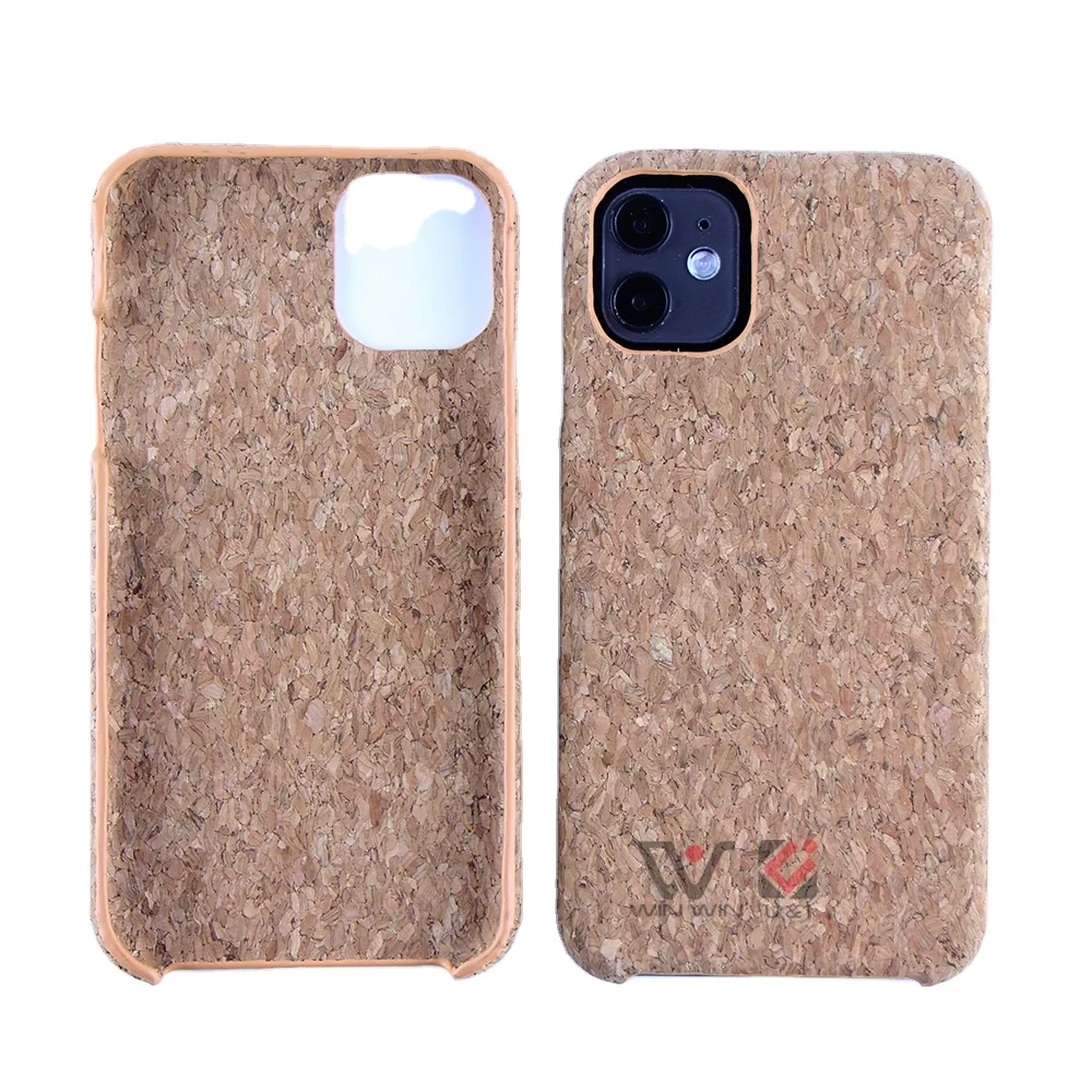 

Eco-friendly Ultra Slim Custom Logo Cork Phone Case For iPhone 12 11 Pro Max Back Cover, Wooden color
