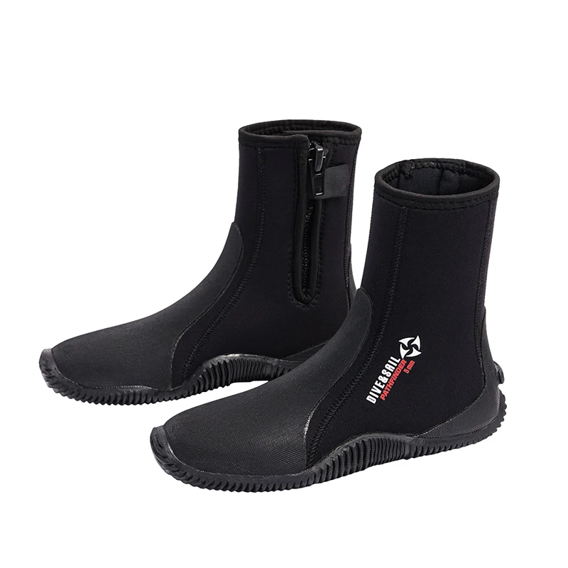 DIVE&SAIL Men Women 5mm Neoprene Wetsuit Traceability Shoes Waterproof Swimming Surfing Neoprene Diving Boots for Water Sports