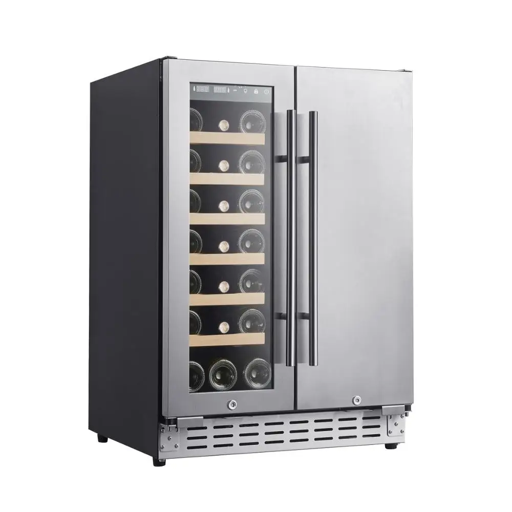 专业压缩机驱动的风扇冷却无霜内阁葡萄酒和饮料冷却器