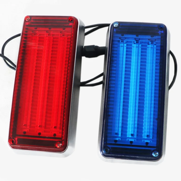 Super bright 36W DC12V surface mount rectangle red blue COB warning light for police ambulance