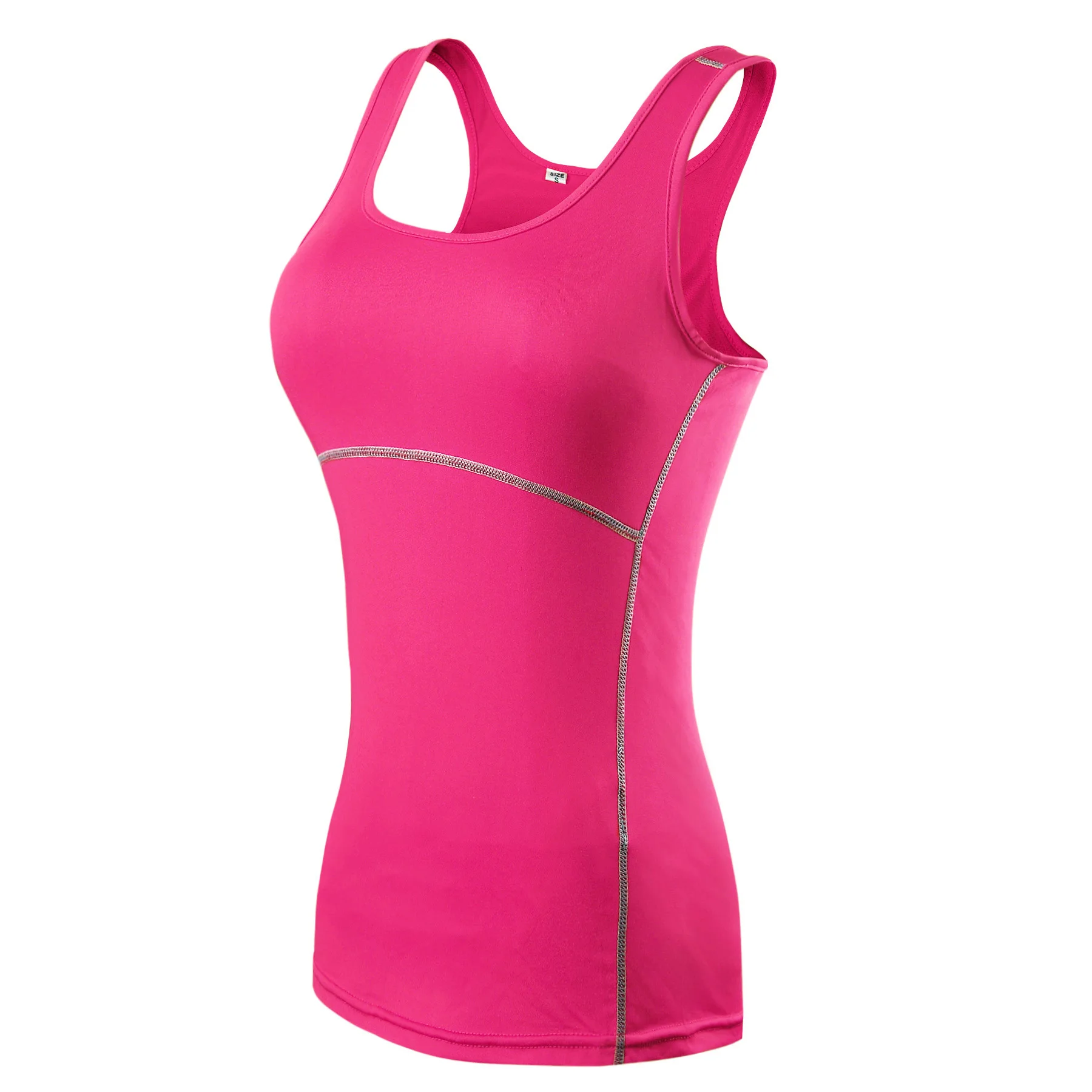 

Wholesale Spandex Blank O-Neck Sleeveless Bodybuilding Fit Skinny Design Ladies Gym Running Sport Yoga Woman'S Tank Top, As pic shown