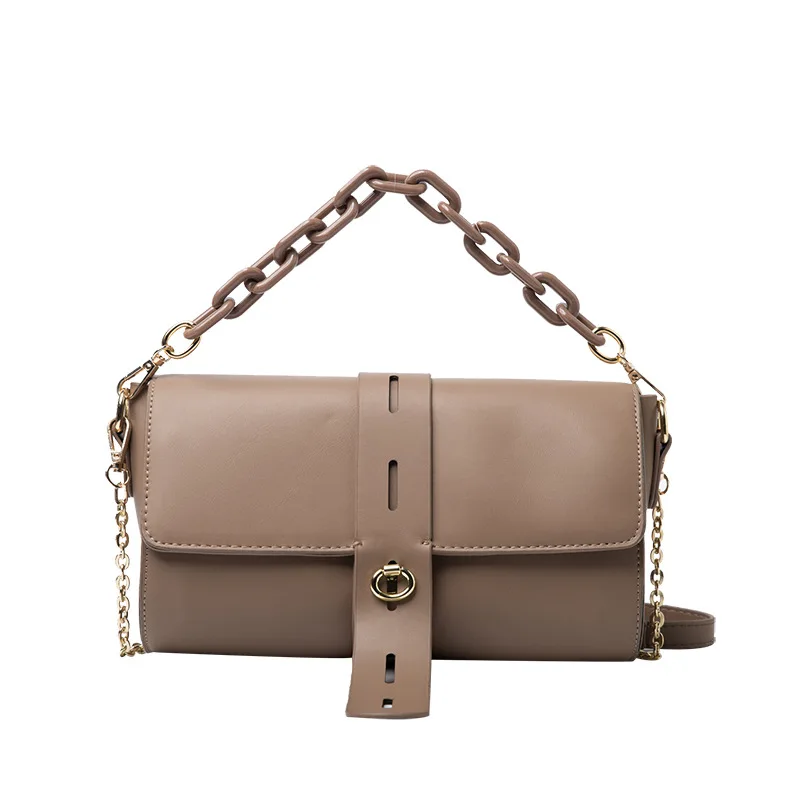 

2021 Korean style acrylic handle pillow bag for women designer purses and handbags soft pu leather shoulder bags, Customizable