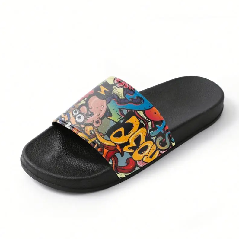 

High Quality Wholesale Custom Sandals With Logo Summer Men Slide OEM custom sandals