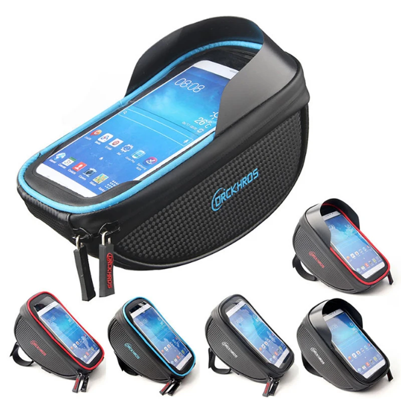 

Waterproof Touch Screen Mobile Phone Handlebar Bag Mountain Bike Front Beam Cycling Bicycle Frame Phone Bag