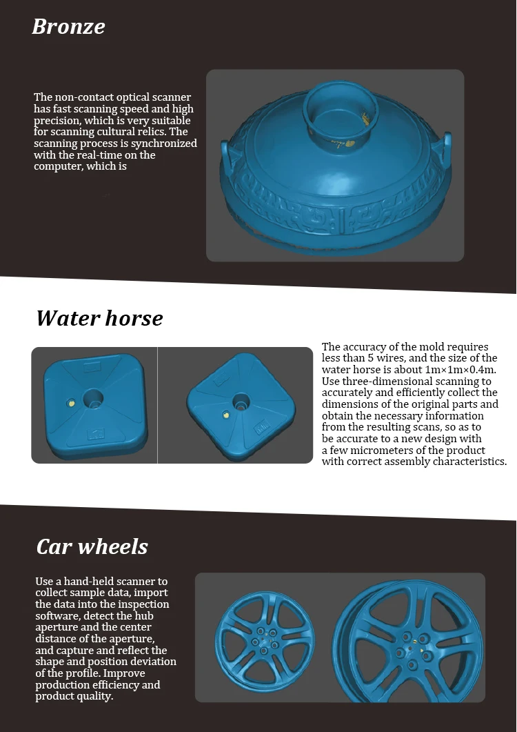 Portable Handheld 3D Laser Scanner for CNC Router Reverse