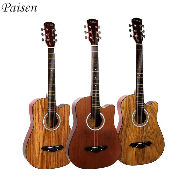 

Paisen High Quality  Solid Sapele Acoustic Guitar 6 Strings Folk Guitar for Kids, 3 colors