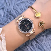 

Dropshipping Women's Quartz Watch Lazy Magnetic Strap Ladies Watch Starry Sky Quartz Watch