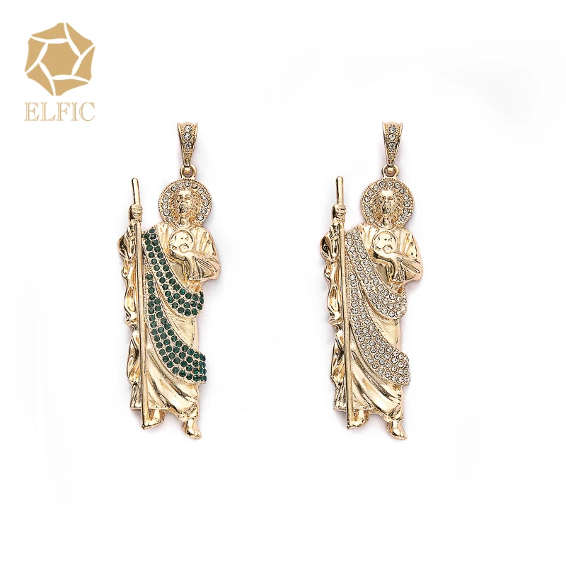 

Elfic dubai gold jewelry Rock Necklace Religion Big Jewelry Jude Pendants