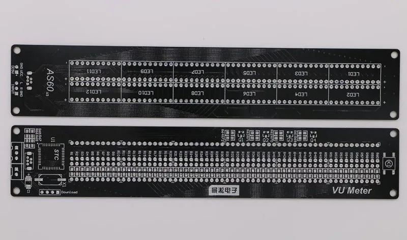 Black AS60 LED Music Spectrum Indicator Dual Channel Professional 60 Level Volume Display Electronic DIY Light VU Meter 