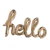 helium wedding party decoration balloon hello Script foil balloons