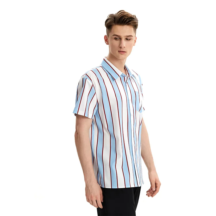 

One-Stop service printed summer fashion blue mens style shirt for hawaiian man shirts long casual 100% cotton