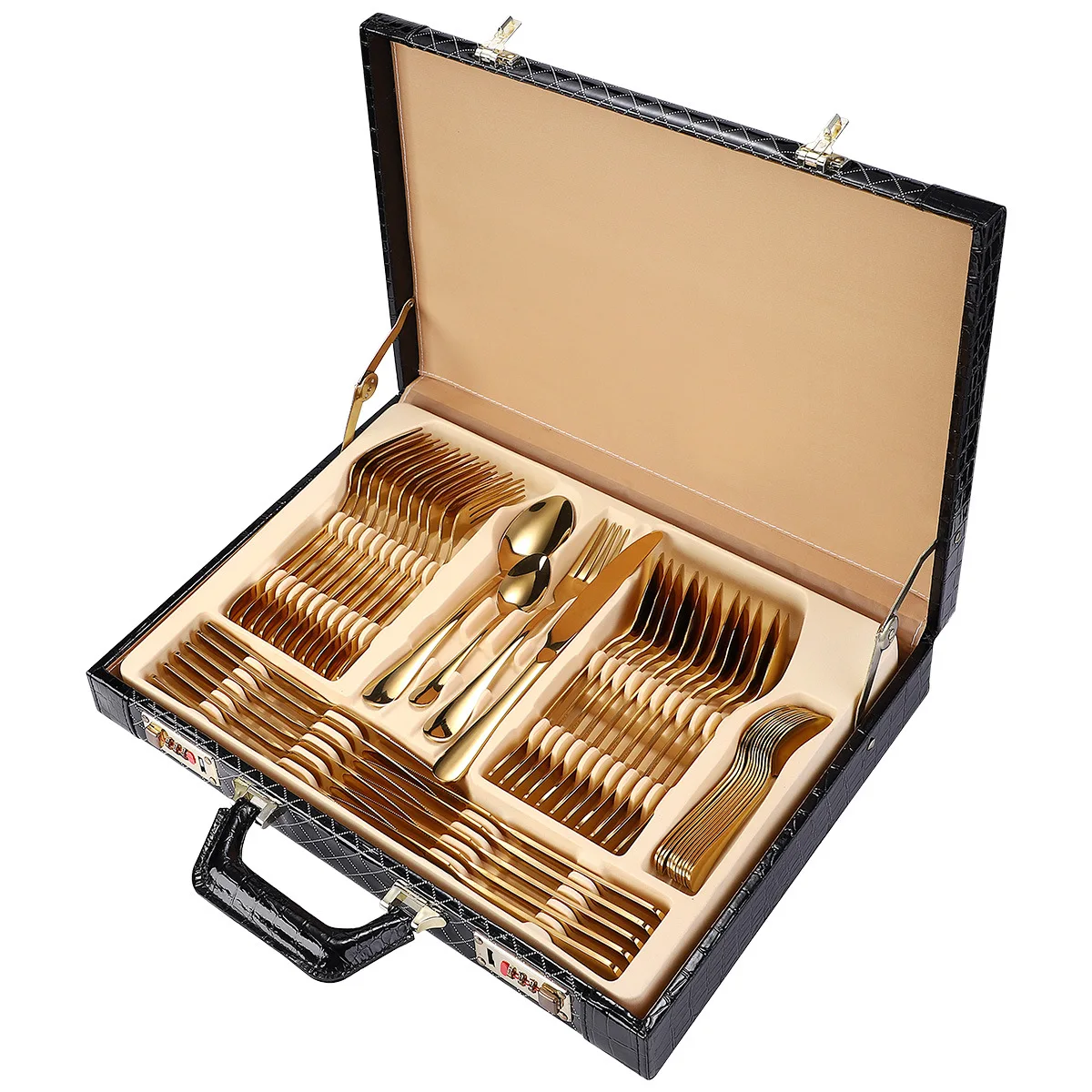

Western Tableware Set 48 Pieces Including Knives Fork Spoon Gift Box Cutlery Set