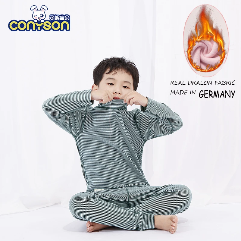 

Kids high neck thermal sleepwear christmas pajamas for kids children dralon kids pajamas