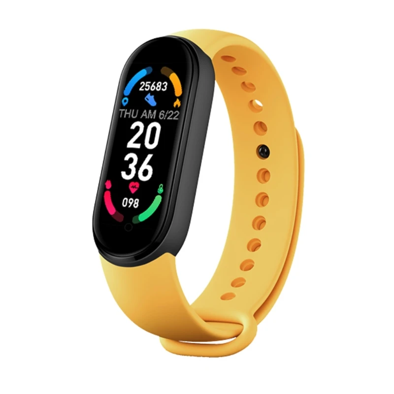 

Hot Sell M6 Smart Band Fitness Bracelet Tracker Heart Rate Blood Pressure Monitor Smart Watch Sport Waterproof For IOS Android, Blue black pink yellow