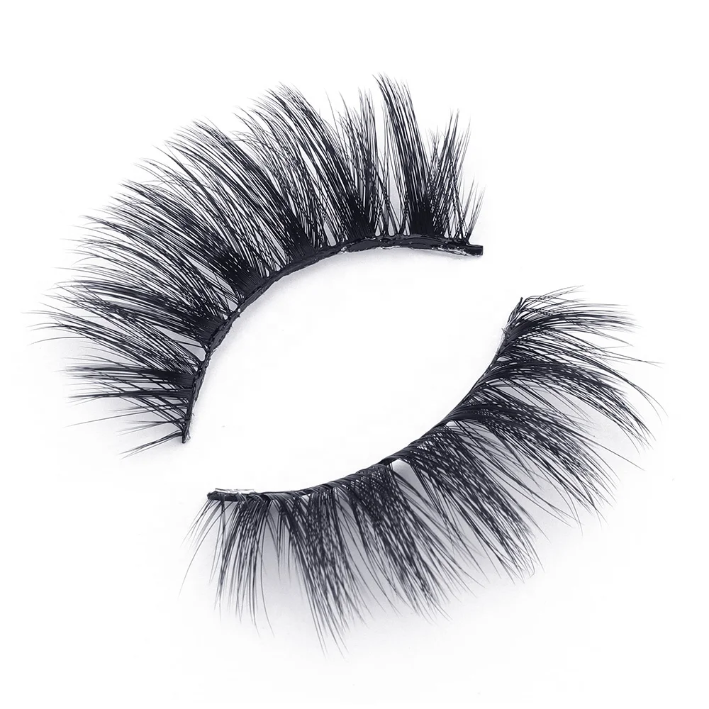 

wholesale 8D faux mink eyelash custom label cruelty free vegan lashes 6d 8d silk mink eye lashes, Natural black