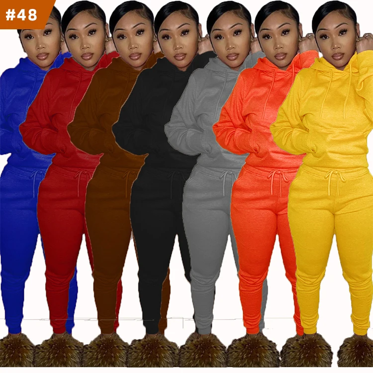 

casual two piece set fall winter new suit women clothes 2 piece matching sets high quality hoodie and jogging pants set, Mix color is available