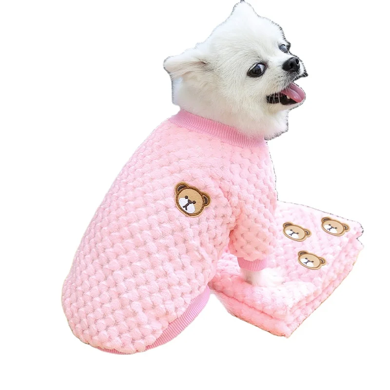 

Super Cute Winter Warm Pink Small Dog Clothes Pet Products Dog Accessories Chihuahua Yorkshire Terrier Puppy Clothes Cat Sweater, Picture color