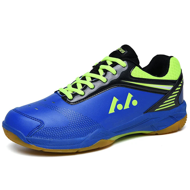 

HOT SALE professional PINK BLUE WHITE fluorescent green PU UPPER BADMINTON SHOES WHIT RUBBER OUTSOLE FOR MEN AND WOMEN