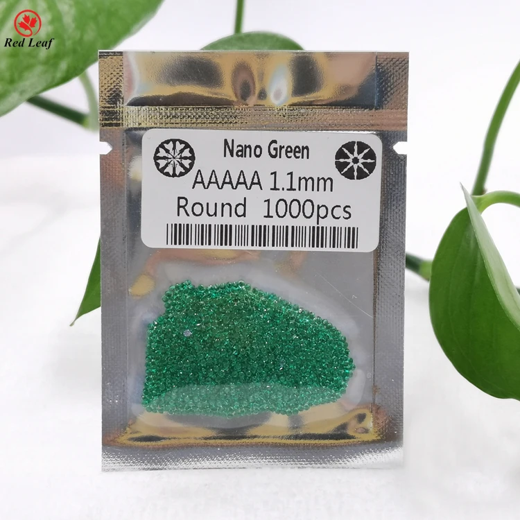 

Redleaf Jewelry Synthetic Emerald Round Small Size Loose Nano Gems Nano gemstone