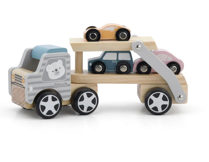 

Hot New Wholesale Educational toys Traffic Sign Small Mini Wooden Car Toy For Kids