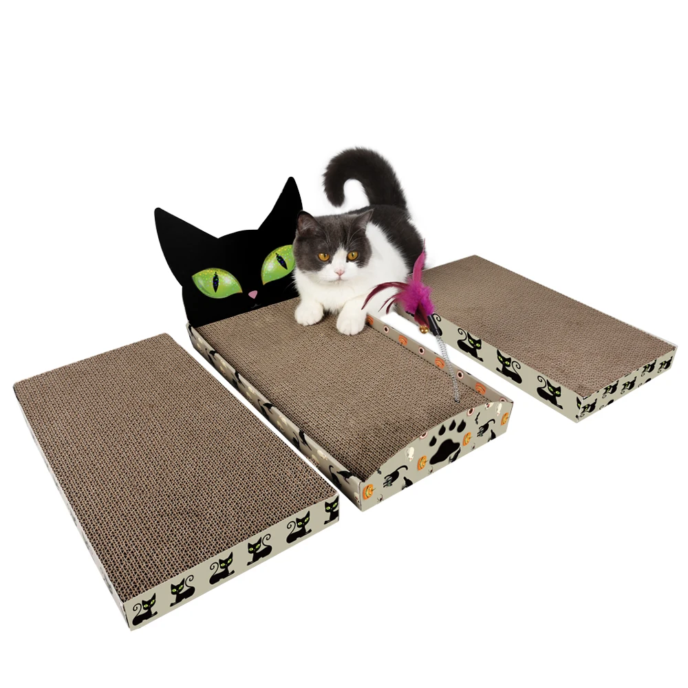 

Halloween Pet Supplies Cat Toy Scratching Board Corrugated Cat Litter Grinding Claw Board, Picture showed