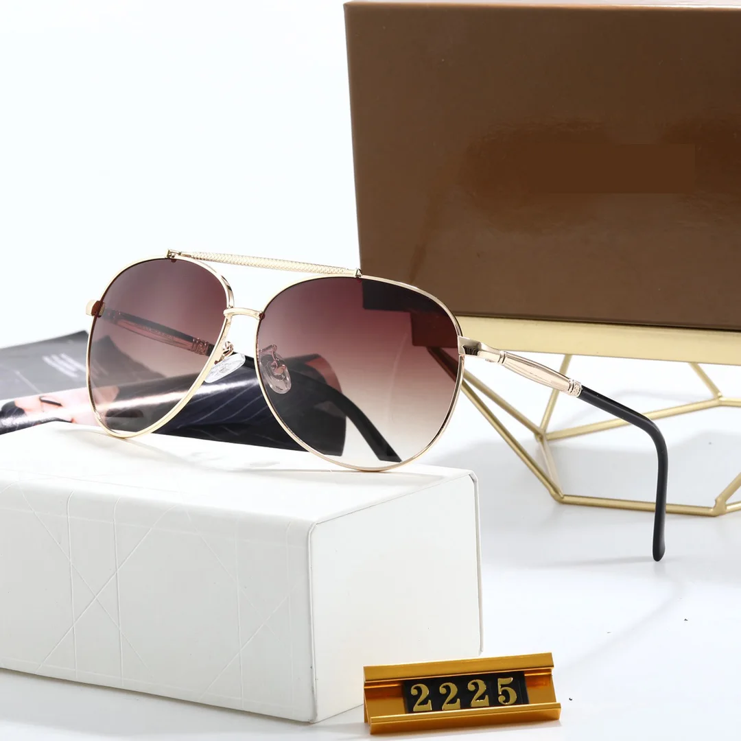 

2021 Best Seller Big Metal Frame Double Bridge UV400 Fashion Polarized Men Oversized Driving Shades 2225 Sunglasses Sun Glasses