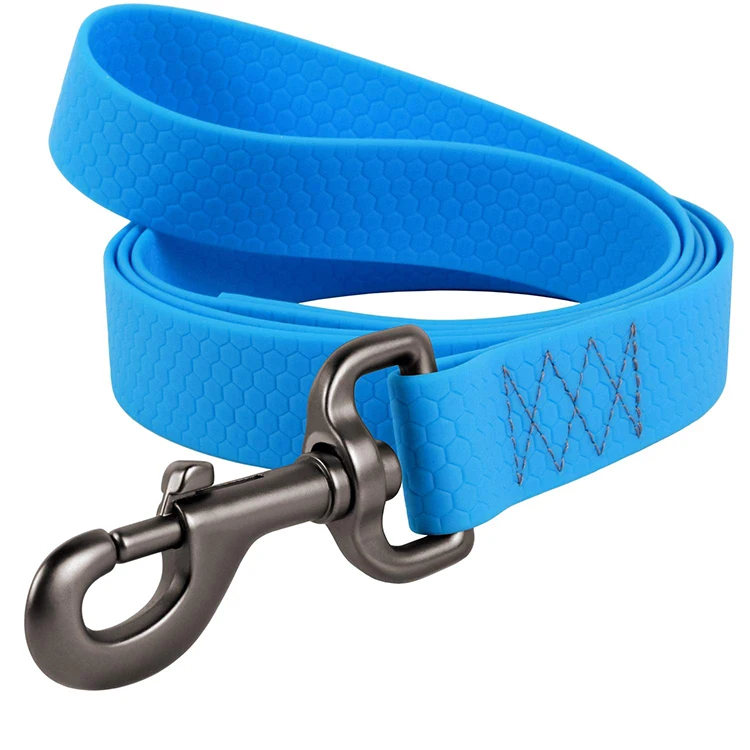 

Waterproof New Pet Products Silicone alike soft pvc coated webbing dog leashes, All colors can be customed