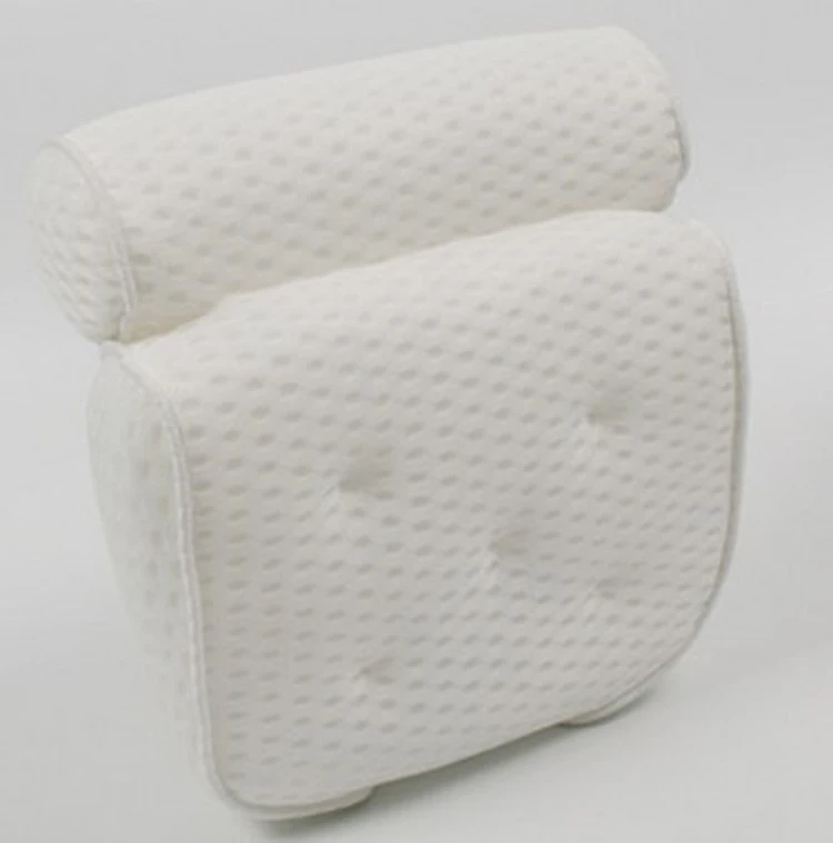 

4D breathable high quality bathtub pillow spa bath pillow with suction cups