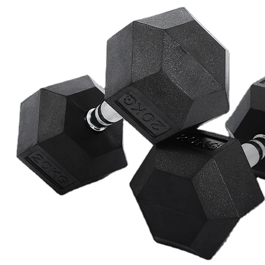 

Hight Quality Hexagon Dumbbells Hot Sell Dumbbells Rubber Hex Dumbbells