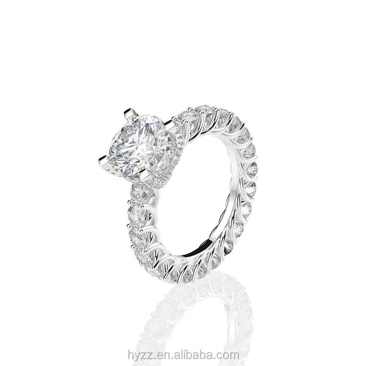 

Luxury 925 Sterling Silver Created Moissanite Women Ring