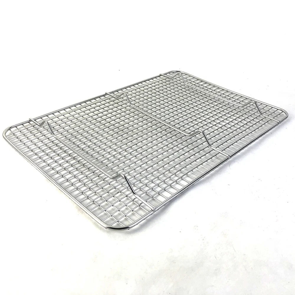 

Oven Safe stainless steel Cooling Rack Good for Cooling, Baking and Roasting cakes Cookies  Heavy Duty pans, Silver