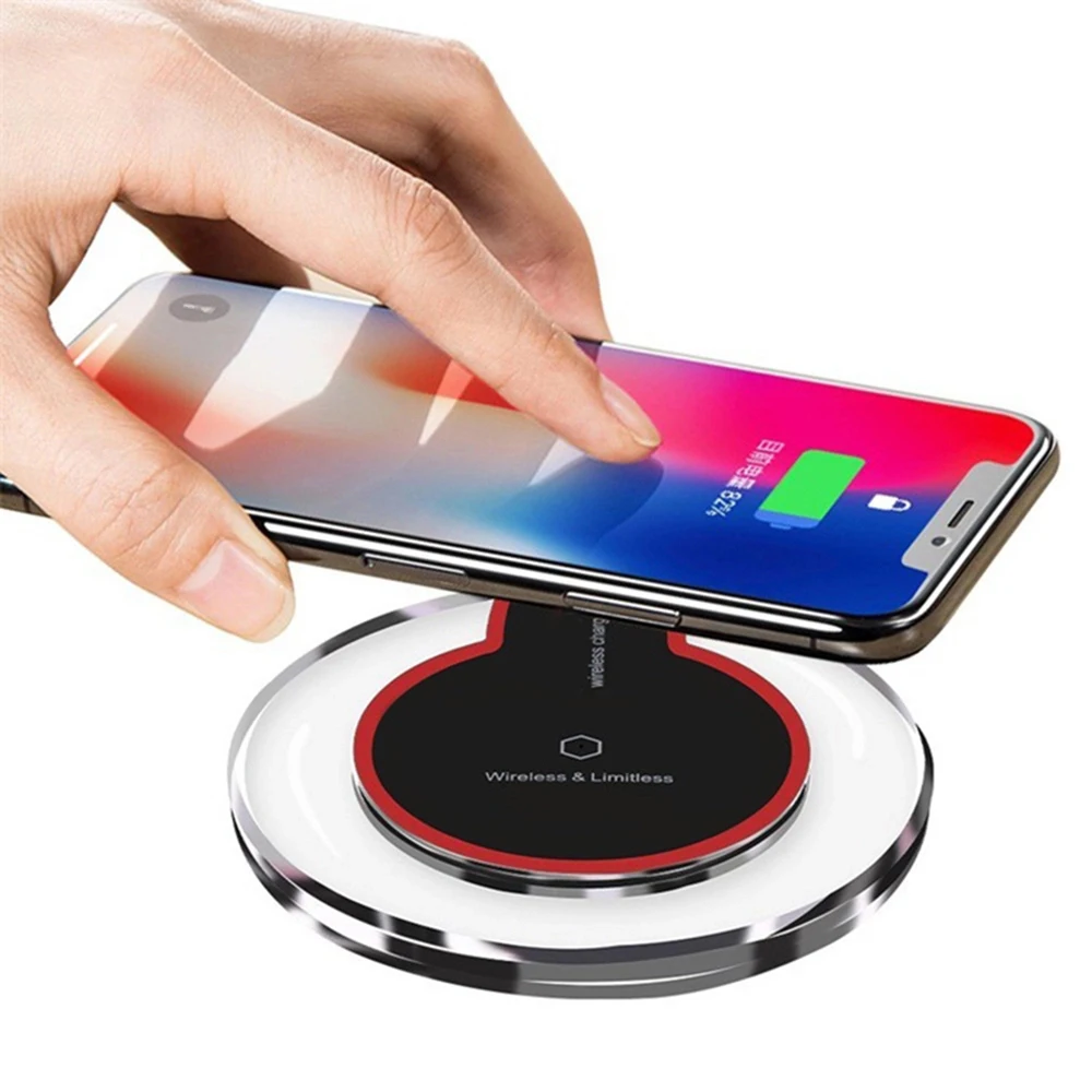 Earphone QI standard charger K9 Crystal wireless charger portable Cellphone charger for iphone for Samsung Android Headphone