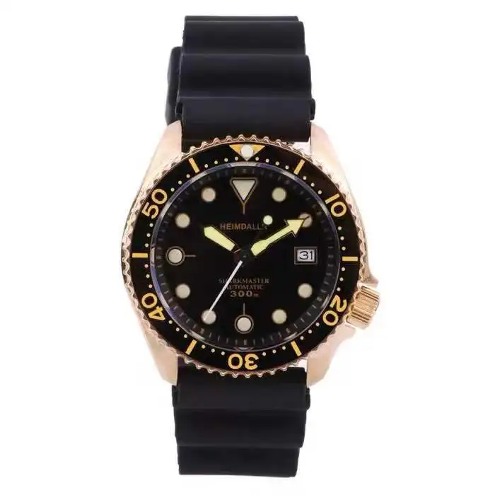 

free fedex shipment HEIMDALLR sapphire NH35 30atm SKX007 cusn8 bronze luminous dive diver mechanical automatic watch for sale
