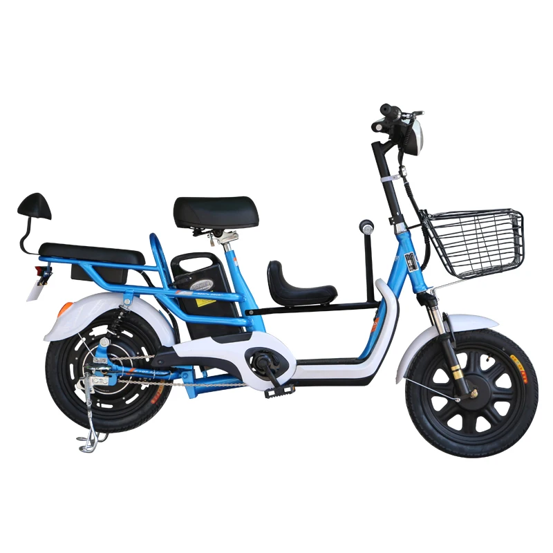 

Cheap Parent-child Electric Bike Adult Electric Scooter Motorcycle Hidden Battery Three seats Electric Bicycle