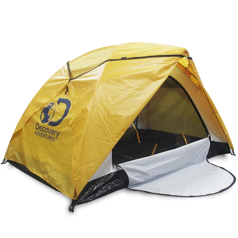 

2020 hot selling High Grade Waterproof double layer yellow 2 Person Outdoor Camping Tent