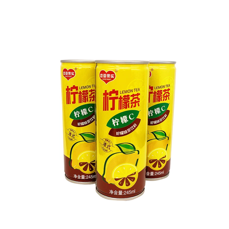 
Hongkong Style Lemon Tea 245ml Tinned Can Soft Drink Non Carbonated Health Beverages 