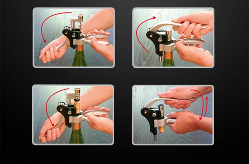 可爱的兔子手动葡萄酒软木去除剂兔子杠杆酒瓶开瓶器开瓶器