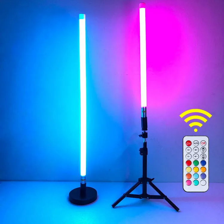 

Handheld wireless Portable Rechargeable RGB Standing lamp Remote Control LED RGB Tube light photographic lighting, White