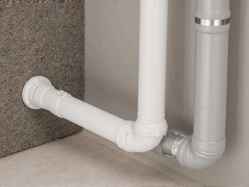 Professional radon mitigation system with PVC piping