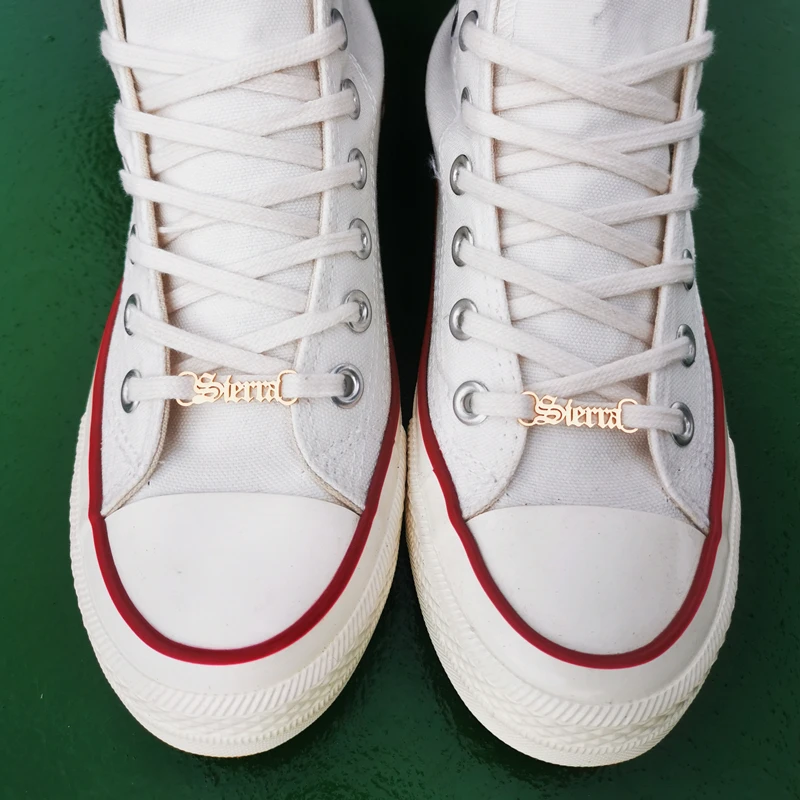 Custom Shoelace Buckle Stainless Steel Nameplate Shoe Charm Buckle