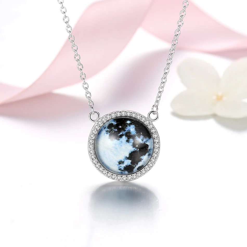 

New Product 925 Sterling Silver Luminous Necklace For Women Daily Wear Luminous Pendant Necklace