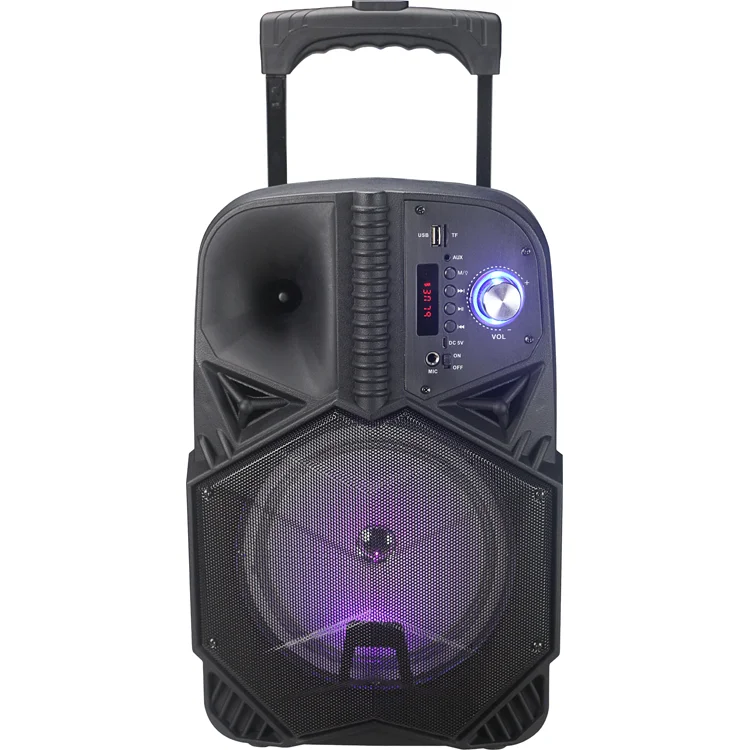 

Super Quality ZQS1839 8Inches Support Usb/Tf/Fm/Aux Wireless Radio Party Speaker Atmosphere Colorful Light